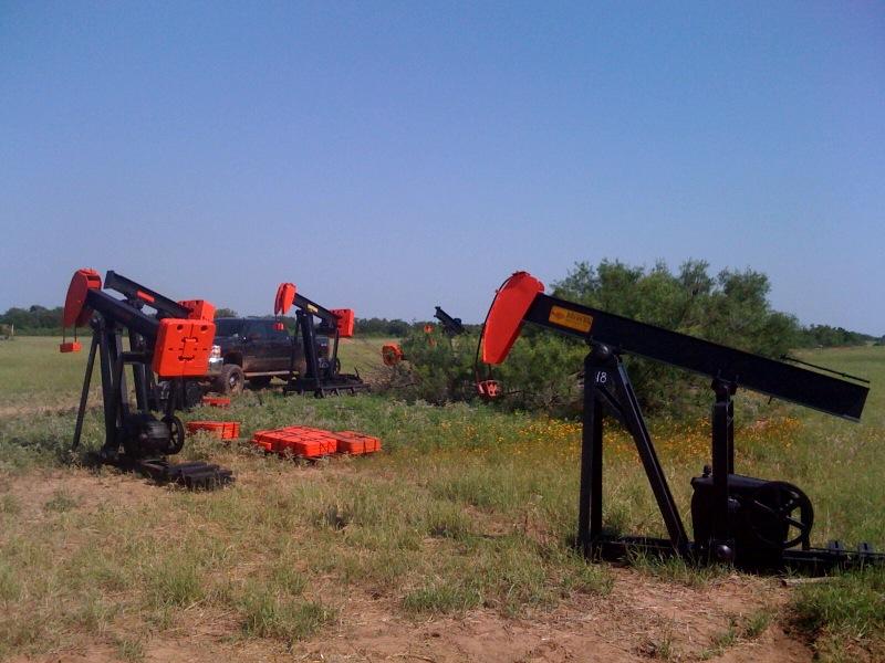 Pumping units ready to be set